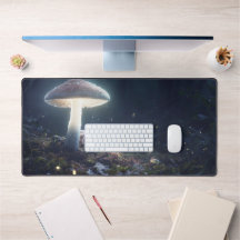 Mat Mystical Forest Desk com Esquilo e Cogumelos