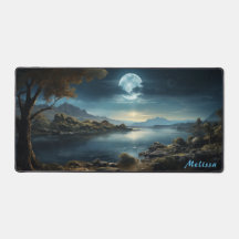 Mat Personalizado Da Mesa De Paisagem Da Lua