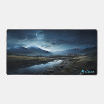 Mat Personalizado Da Mesa De Paisagem Da Lua
