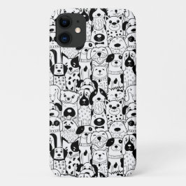 Mata de Cachorros Preta e Branca Capinha de Telefo