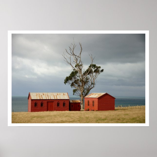 Matanaka Farm Buildings Privy Schoolhouse Poster (Frente)