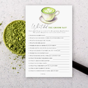 Matcha chá de panela O que o noivo disse