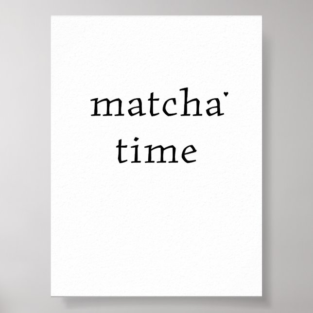 Matcha time - minimalistic typography poster (Frente)