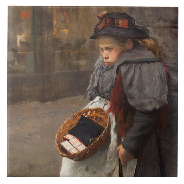 Matchstick Girl Pobre Rua Urchin Pobreza Urbana (Frente)