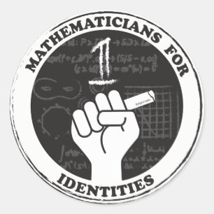 Matemáticos para etiquetas das identidades
