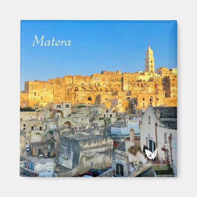 Matera, Itália - imã de geladeira por Velvet Escap (Frente)