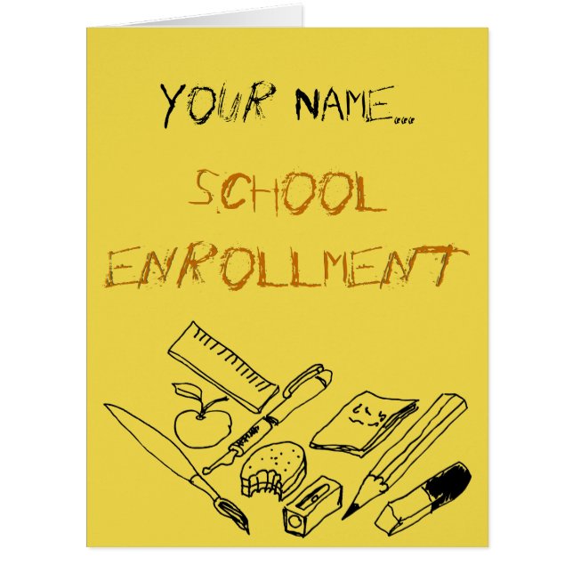 Material de Ensino no Convite de Inscrição Escolar (Frente)