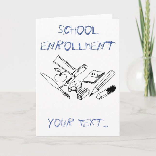 Material de Ensino no Convite de Inscrição Escolar (Frente)