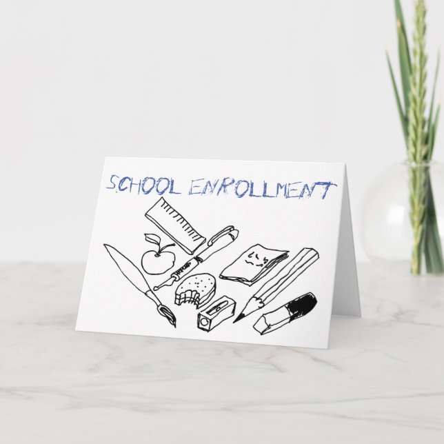 Material de Ensino no Convite de Inscrição Escolar (Frente)