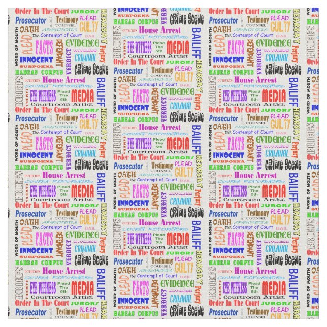 Material de Tecido de Colagem de Palavras Legais (Detalhe)