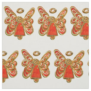 Material do Tecido de Arte do Anjo do Red Dourado