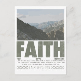 Mateus 17:20 A Fé Move Montanhas Cartão Postal