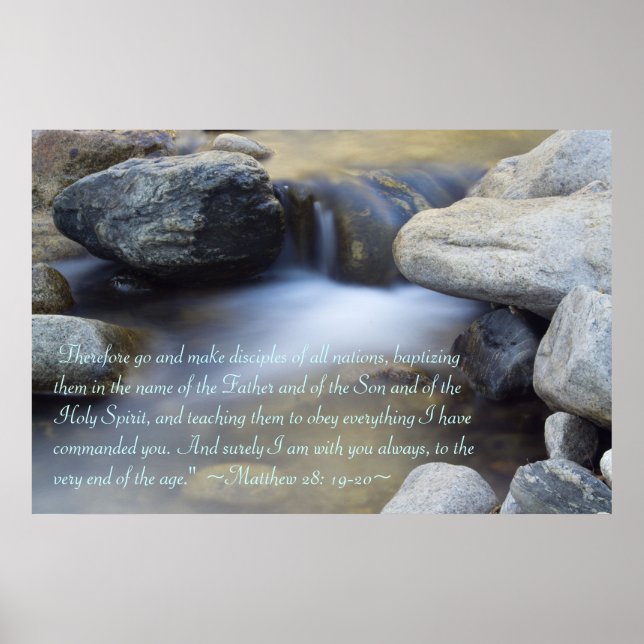 Mateus 28:19-20 Poster (Frente)