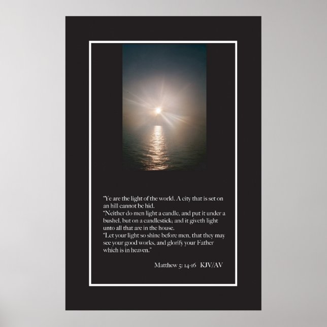 Mateus 5:13-16 - Poster de Escritura (Frente)