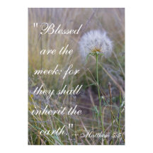 Mateus 5:5 "abençoados são os meek" poster