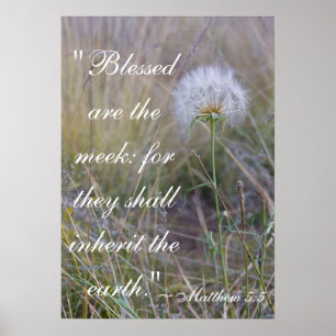 Mateus 5:5 "abençoados são os meek" poster