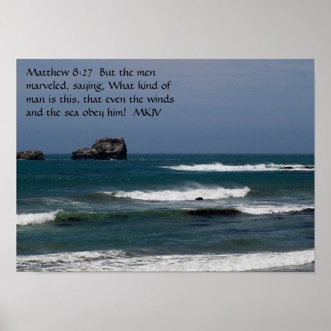 Mateus 8:27 poster (Frente)