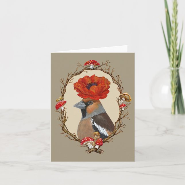 Mathew o cartão hawfinch (Frente)