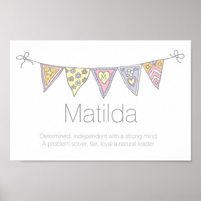 Matilda: nome e significado de poster de bunda (Frente)