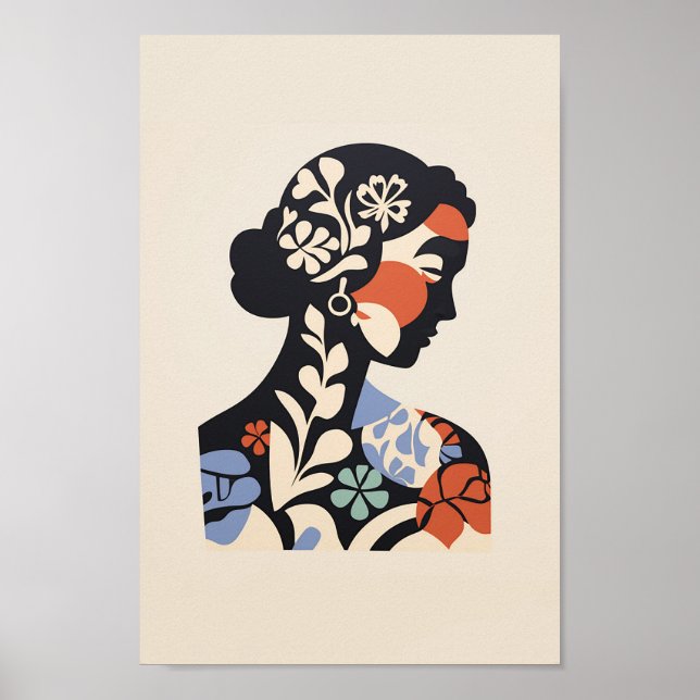 Matisse Inspirou Poster - Face De Uma Mulher (Frente)