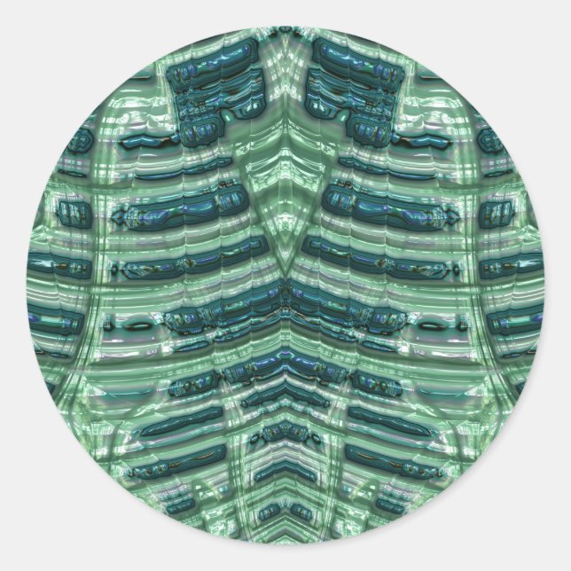 Matizes brilhantes do adesivo verde redondo clássi (Frente)
