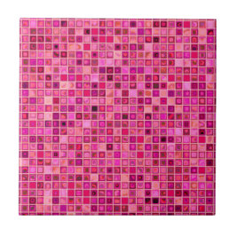 Matizes De Padrão De Azulejo Mosaico Rosa Escuro, 