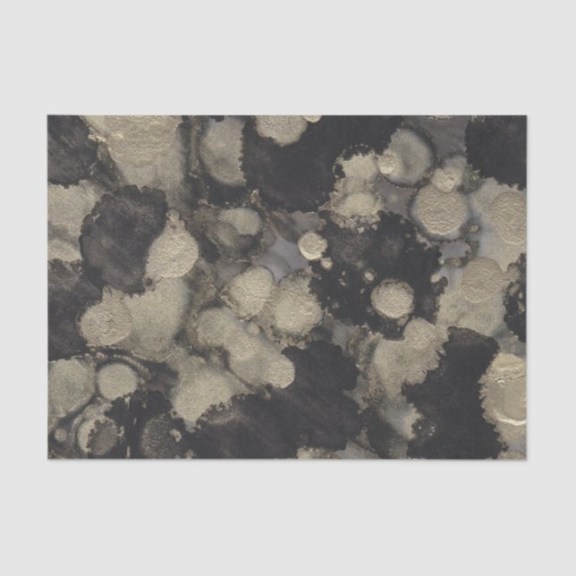 Matizes de papel tecidos preto e Dourado (Frente )