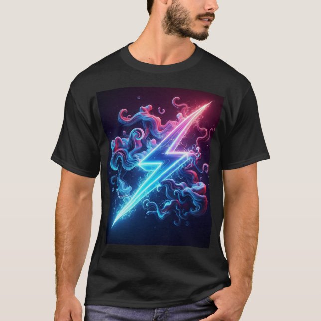 Matizes Elétricos: Camiseta Relâmpago (Frente)