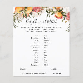 Matriz de Animais de Bebê | Jogo Chá de fraldas