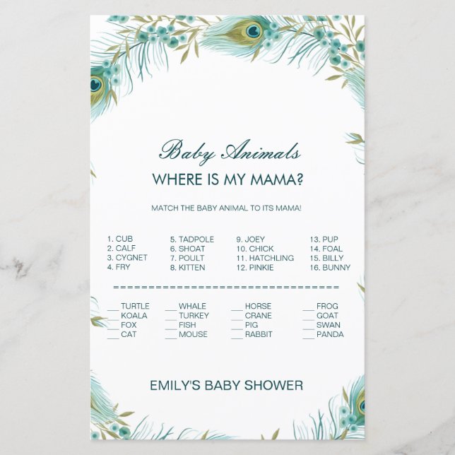 Matriz de Bebês Editável, Onde está a mamãe w Answ (Frente)