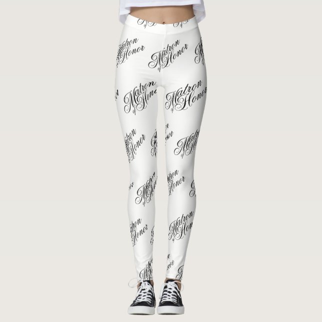 Matriz de Leggings Honráveis - Preto em Branco (Frente)