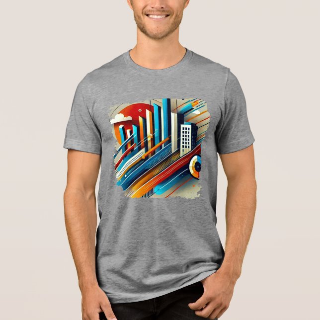 Matriz Urbana - Abstrato digital para T-Shirt (Frente)