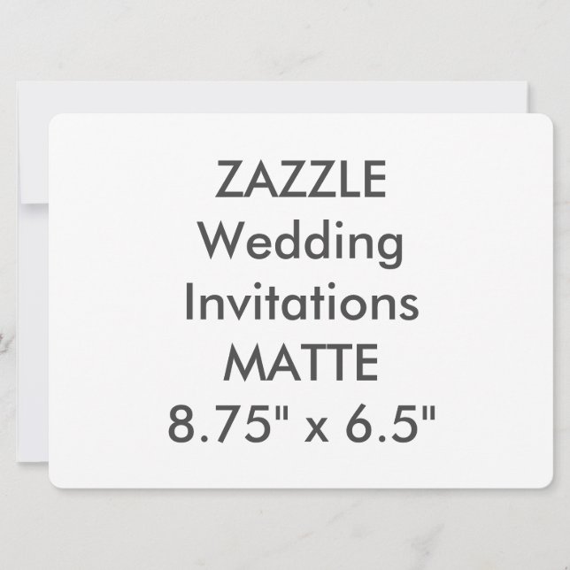 MATTE 120lb Convites para Casamento de 8,75" x 6,5 (Frente)