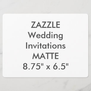 MATTE 120lb Convites para Casamento de 8,75" x 6,5