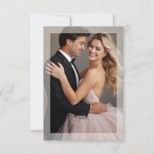 Matte foto do ouro de casamento beige RSVP