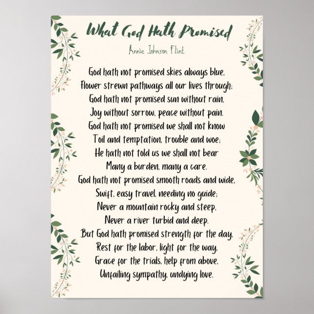 Matte Poster What God Hath Promised (Frente)