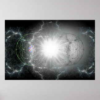Matter-antimatter collision poster