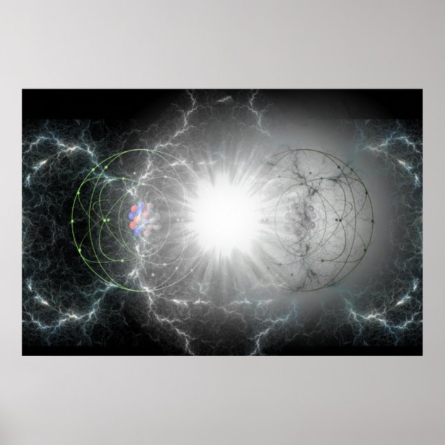 Matter-antimatter collision poster (Frente)