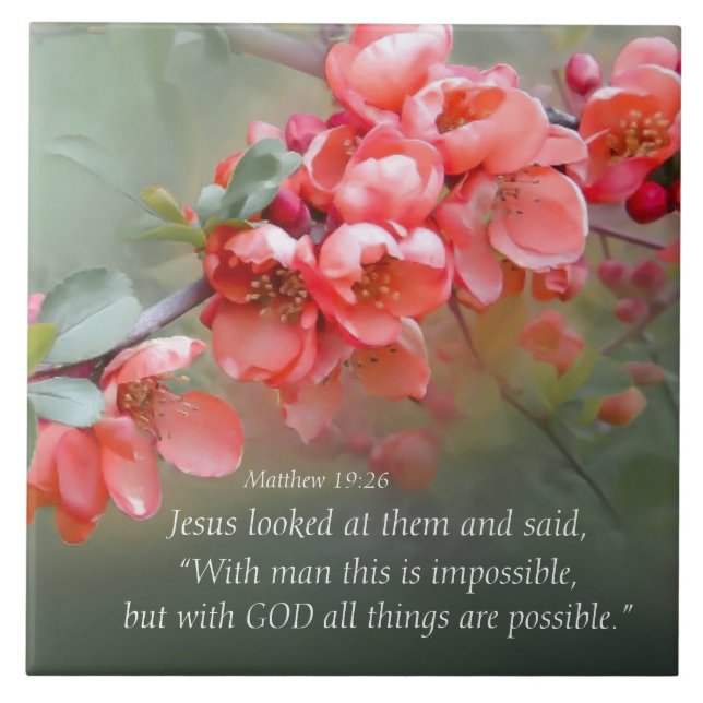 Matthew 19:26 com DEUS Todas as coisas são possíve (Frente)