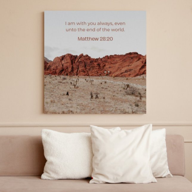 Matthew 28:20 KJV Wall Art –Scripture Poster (Criador carregado)