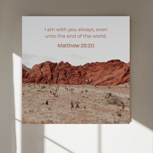 Matthew 28:20 KJV Wall Art –Scripture Poster (Criador carregado)