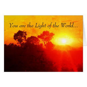 Matthew 5 14-16 Deixe A Luz Brilhar, Cartão De B