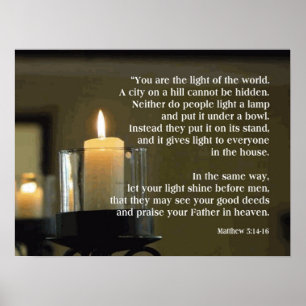 Matthew 5:14-16 Light of the World POSTER
