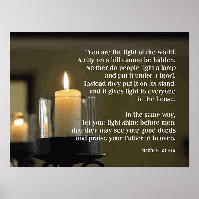 Matthew 5:14-16  Light of the World POSTER (Frente)