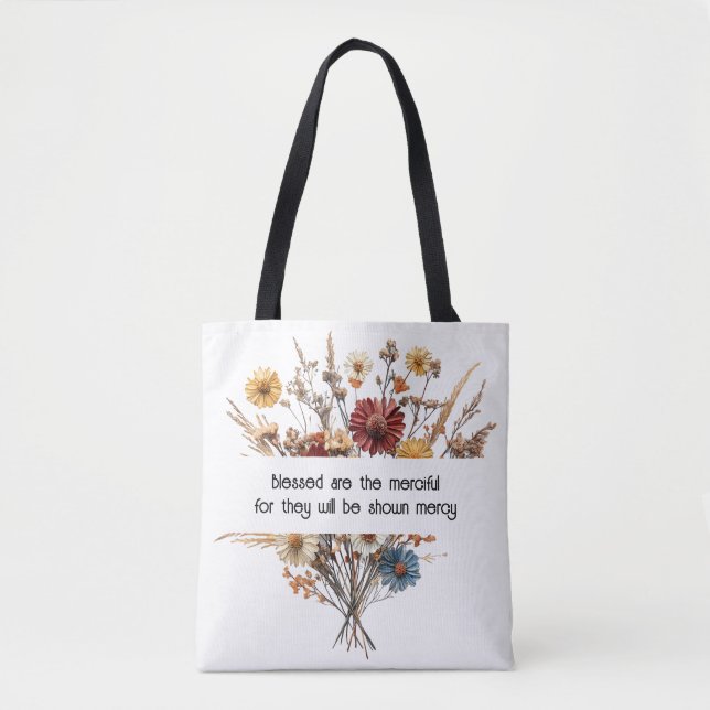Matthew 5:7 Tote Bag (Frente)