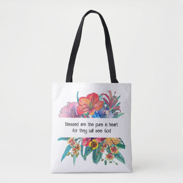 Matthew 5:8 Tote Bag (Frente)