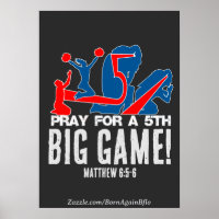 Matthew 6:5-6 Reze por um 5 GRANDE JOGO! Pôster