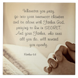 Matthew 6:6 Quando você reza Bíblia cristã Verso
