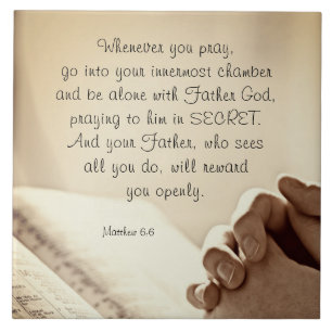 Matthew 6:6 Quando você reza Bíblia cristã Verso