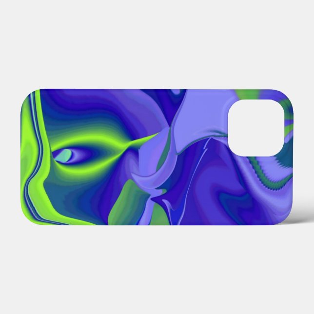 Mau, Abstrato 3D em azul verde roxo (Verso (horizontal))